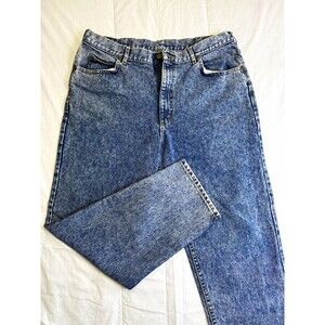Lee Riders Women's Blue Acid Wash Straight Leg Denim Jeans Regular Fit